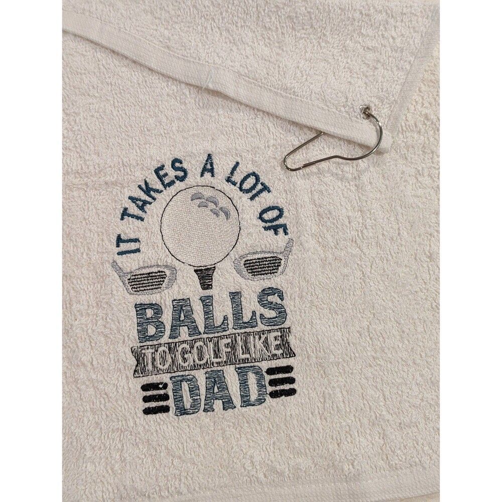 Embroidered golf workout towel New
Handmade
Non smoking it takes a lot of balls